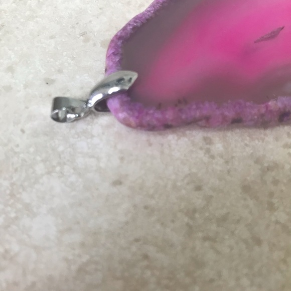 💕Pink Agate Sliced Pendant💕 - Picture 5 of 7